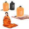 Saco de Dormir Multifuncional Aislado con PE Saco de Dormir Térmico Engrosado Naranja para Exteriores Emergencia Impermeable Resistente al Frío Especial para Supervivencia