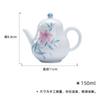 Qingji Pintado a Mano Azul y Flores Qingji Dios Cayendo Xiangfei Tetera Kung Fu Juego de Té Doméstico Agujero de Bola Filtro Barro de Jade Olla de Mano
