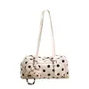 Elegante bolso de lunares para mujer, nuevo bolso de lona para el hombro 2026, elegante y versátil para ir al trabajo y citas, bolso de hombro