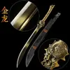 Cuchillo de Cola de Buey Cuchillo de Resorte Bordado Cuchillo Yanling Espada Larga Grande Ciudad de Longquan Cuchillo Todo en Uno Arma Fría de Autodefensa Sin Filo