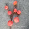 7 frutas artificiais de romã e caqui, Fruta artificial de Natal, Fruta dourada, Balde de presente de Ano Novo de Natal, Materiais para balde de sorte