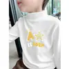 Camiseta Térmica Cepillada para Niños, Cuello Semi-alto, Camiseta Infantil, Nuevo Estilo Otoño/Invierno 2026, Top Versátil para Niños Mayores