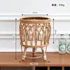 Suporte de Chão para Flores com Vasos de Madeira Trançados em Rattan, Suporte de Flores para Varanda com Cestas Trançadas, Decoração de Interior, Vasos de Flores para Plantas Verdes de Chão