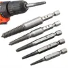 Extractor de Tornillos Rotos de Vástago Hexagonal de 5 Piezas Transfronterizo con Varilla de Liberación Rápida de 60 mm Juego de Herramientas Eléctricas para Extracción de Tornillos Rotos