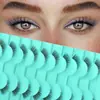 Meio cílios de aparência natural 10 pares de Cílios de gato Wispy 9mm Cílios postiços 3D volumosos com fita transparente cílios postiços curtos pela metade