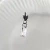 Brinco de liga de titânio F136 bala estilingue retangular DIY cravo de brinco vertical corpo de titânio G23 joia para piercing corporal