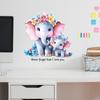 Atacado Transfronteiriço Fofo Animal de Estimação Gato Elefante Desenho Animado Animal Quarto de Criança Quarto Infantil Adesivo de Parede Impermeável Fofo Feio