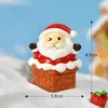 Novidades de Natal: Bonecos de Neve Miniatura Adoráveis e Divertidos em Resina para o Natal Decorações de Micro-Paisagem de Cena de Neve
