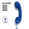 Microfone de Telefone Retrô com Plugue Direto Tipo-C, Receptor de Celular Universal, Alça de Fone de Ouvido Externo com Fio, Receptor Brilhante com Porta C