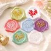 Pegatinas de Sellos de Cera Vegetal con Romero en Múltiples Colores para Sellar Sobres