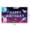 Bandera de Mejor Venta Nueva de Amazon Tema Espacio Universo Bandera Colgante de Cumpleaños Infantil Set de Tela de Fondo de Pancarta Nueva