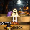 Lámpara de calabaza portátil de Halloween, lámpara de vela electrónica LED, accesorios de decoración para fiestas, lámpara de ambiente, adornos, suministro al por mayor
