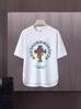 Camiseta de manga corta con estampado de letras de marca de moda de verano para hombre, estilo japonés, informal, holgada, combinable, elegante.
