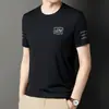 Camiseta de Manga Corta para Hombre 2023 Verano Nueva Llegada Estilo Coreano Estampada Cuello Redondo Moda Marca Camiseta de Media Manga para Jóvenes Ropa de Hombre