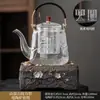 Conjunto de Chá Rústico de Cerâmica para Venda por Atacado com Fogão Elétrico de Cerâmica, Aparelho Vintage Doméstico para Preparo de Chá em Cerâmica
