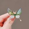 Broche de mariposa explosivo, ramillete de insectos antiluz, accesorios para mujer, alas transparentes de acrílico, broche de ropa de alta gama.