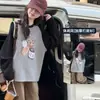 Camiseta Interior Gruesa para Niñas para Otoño e Invierno 2025, Nueva Ropa Estilo Coreano para Niñas Mayores, Prenda Térmica Cepillada de Colores Bloqueados para Niños