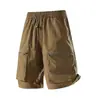 Shorts de Trabajo Casuales de Moda de Verano para Hombre, Pantalones de Cinco Puntos de Color Sólido Holgados, Shorts de Playa Transpirables de Secado Rápido para Hombre