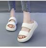 Sandalias y pantuflas para mujer, ropa de verano para exteriores, 2024, nuevas sandalias de playa de suela gruesa, sandalias de suela blanda para embarazadas.