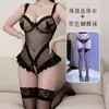 Lencería Sexy de Encaje para Mujer, Malla de Mariposa Transparente de Tiro Abierto Sin Quitarse Ropa de Dormir Provocativa, Transparente