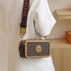 Bolsas de Câmera Cuidadosamente Selecionadas, Tendências de Moda Europeias e Americanas Transfronteiriças, Bolsas Quadradas Pequenas Estampadas com Cruz, Alças de Ombro Largas, Bolsas Femininas, Bolsas Transversais