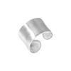 Anillo de plata de ley 925 con acabado cepillado brillante para mujer, plata brillante, estilo Hong Kong, anillo abierto con personalidad, 5151