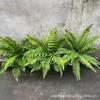 Nueva planta verde de simulación para exteriores, protector solar anti-ultravioleta, helecho de haz de selva tropical, helecho Pteris overlord