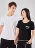 Nova Solona Camiseta de gelo de casal de manga curta, cor sólida, camisa publicitária, gola redonda solta, roupas de trabalho estampadas