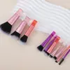Kit de pincéis de maquiagem coloridos transfronteiriços 10 ferramentas de beleza para maquiagem pincel conjunto completo de pincel para pó pincel corretivo pincel para sombra atacado
