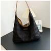 Bolso de lona con diseño rómbico para mujer, bolso de hombro sencillo de gran capacidad, bolso de hombro tipo bandolera, otoño 2023