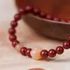 Pulsera de Cinabrio Mineral Crudo de Alto Contenido para Mujer, Pulsera del Año del Animal Calabaza para Hombre, Piedra Cruda, Arena Dorada Púrpura, Natural y Auténtica