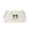 Bolsa de Mão Quadrada Nova Moda 2024 Mini Doce Laço Bolsa de Ombro Feminina Casual para o Dia a Dia Bolsa Transversal