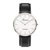 Reloj Clásico Simple Ultrafino de Esfera Grande Dos Agujas Combinación de Color Lona de Nailon Reloj de Cuarzo Reloj Casual para Parejas