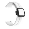 Adequado para Séries de Relógios Huawei/Samsung, Pulseira de Relógio de Silicone Dobrável com Fivela Magnética Quadrada, Universal 20/22mm