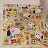 Pegatinas de Snoopy horneando lindo dibujo animado DIY decoración para teléfono tableta agenda computadora pegatinas impermeables