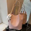 Bolso de Hombro Nuevo Tejido Transfronterizo, Bolso Tote de Gran Capacidad, Estilo Simple y Casual, Versátil para el Trabajo Diario, Set de Bolsos Madre-Hija