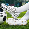 Fábrica de origem de Quanzhou atacado chuteiras de futebol infantis, chuteiras de futebol esportivas unissex, chuteiras para gramado para alunos do ensino fundamental, chuteiras para competição e treinamento