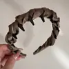 Diadema de Satén Estilo Coreano Cruzada con Dientes para Mujer, Diadema de Corona Alta, Accesorio para el Cabello Antideslizante para Lavarse la Cara, Elegante Accesorio para el Cabello