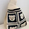 Bolso Tote Nuevo de Moda con Lindo Diseño de Animal, Bolso de Mano Versátil para Mujer, Estilo Coreano y Japonés, Bolso de Punto para Exteriores para Damas