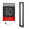 Manija de acero inoxidable con tubo cuadrado curvo simple para baño, puerta de ducha de madera, manija de puerta grande, manija de puerta de vidrio sin huellas dactilares con sellado de esmalte