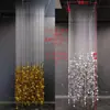 Nova Cortina de Contas de Cristal Acrílico Pingente Lantejoula Dourada e Prateada Layout de Fundo de Disco para Casamento Hotel Salão de Banquetes