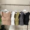 Chaleco interior de color sólido de corte bajo para mujer, estilo coreano, nuevo de otoño, ajustado, con espalda de tubo, para uso exterior, con pecho envuelto a la moda
