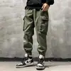 AliExpress 2026 Otoño Marca de Moda Americana Tendencia Ropa de Trabajo Pantalones Casuales Versátil Múltiples Bolsillos Puño Elástico Simple Pantalones Largos
