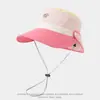 Sombrero Versátil para Niños, Tela de Secado Rápido, Estilo Delgado, Sombrero de Pescador de Ala Ancha, Bloques de Color, Sombrero de Cubo Desmontable, Sombrero de Malla Protector Solar para Verano 2026