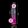 Dildo Artificial de Cristal Dispositivo de Masturbação Feminina com Dildo de Ovo Carne Macia Dispositivo Sexual Feminino Realista Sexo Adulto