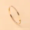Pulsera de Acero de Titanio de Diez Diamantes de Moda Transfronteriza para Mujer, Pulsera de Acero Inoxidable Totalmente Incrustada, Joyería al por Mayor con Incrustaciones Completas de Diamantes