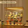 Caja de almacenamiento de modelo acrílico, soporte de exhibición apilable transparente de madera maciza para figuras y insignias, vitrina a prueba de polvo para Pop Mart