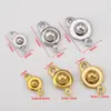 Acero Inoxidable 304 Superficie Lisa Botón de Presión Galvanizado al Vacío Hebilla Redonda Conector de Collar de Perlas Accesorios para Joyería DIY