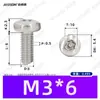 Tornillo Antirrobo de Acero Inoxidable 304 con Cabeza Redonda de Columna y Cabeza Pan con Núcleo M2/M3/M4/M8