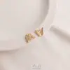 Chapado en Oro de 14K Colgante de Letra con 26 Circonitas Diseño Estilo Europeo y Americano Colgante para Collar Pulsera Pendientes DIY